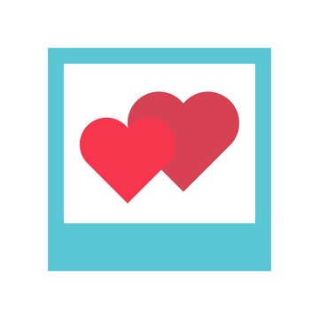 Love photo vector, Valentine and love related flat icon