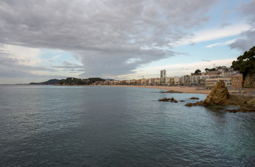 Round roads through Lloret de Mar, Costa brava