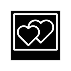 Love photo vector, Valentine and love related solid icon
