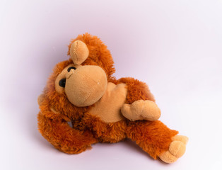 Funny ginger plush monkey