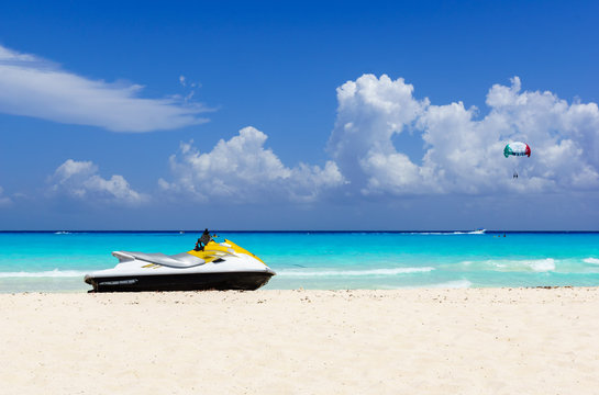 Jetski On The Beach Of Holiday Season