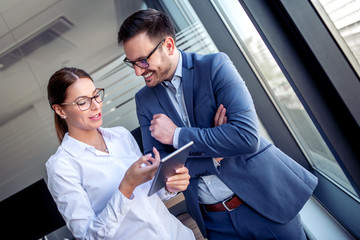 Business team talking in office