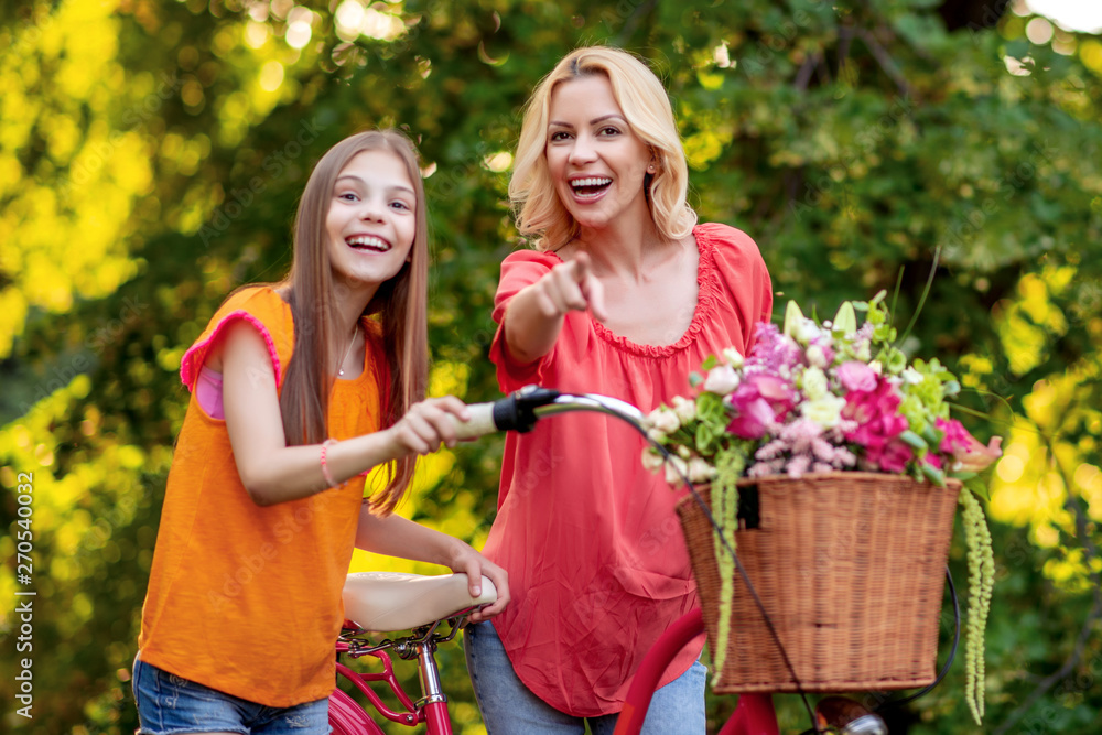 Canvas Prints Mother and daughter in the park