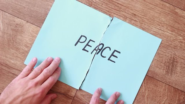 Connecting "Peace" inscription