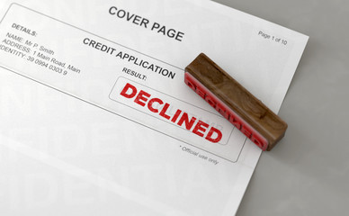 Declined Stamp And Credit Application Form