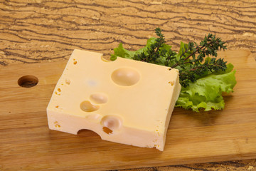 Maasdam cheese brick
