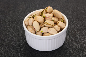 Pistachio nuts heap