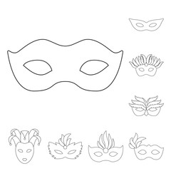 Vector illustration of masquerade  and mystery icon. Collection of masquerade  and festival vector icon for stock.