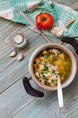 The chicken soup