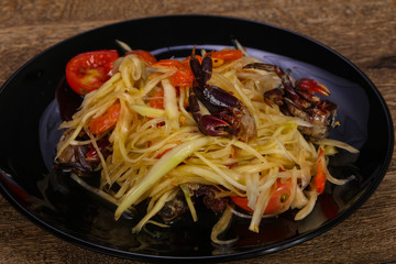 Green mango salad with seafood
