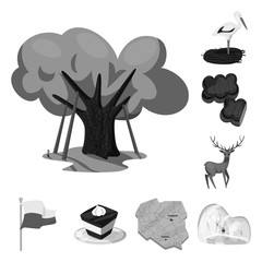 Vector design of national and culture icon. Set of national and tour stock vector illustration.