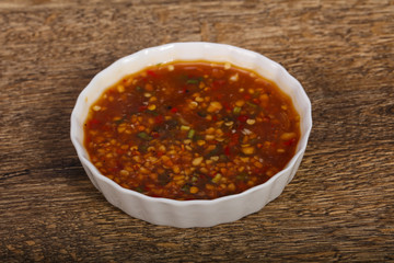 Thai style spicy chilli sauce