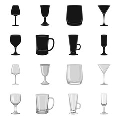 Vector design of form and celebration symbol. Collection of form and volume stock vector illustration.