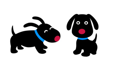 cute cartoon style dog