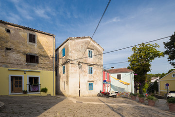 street scene in Mali Losinj town in Croatia. 