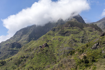 View the pass Boca da Encumeada on Madeira Island. Portugal