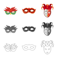 Naklejka premium Isolated object of luxury and celebration symbol. Set of luxury and hide stock symbol for web.