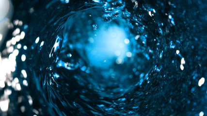 Detail of water whirl, concept of laundry washing or beverages