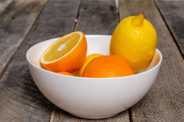 Beautiful table setting with lavender flowers on wooden background