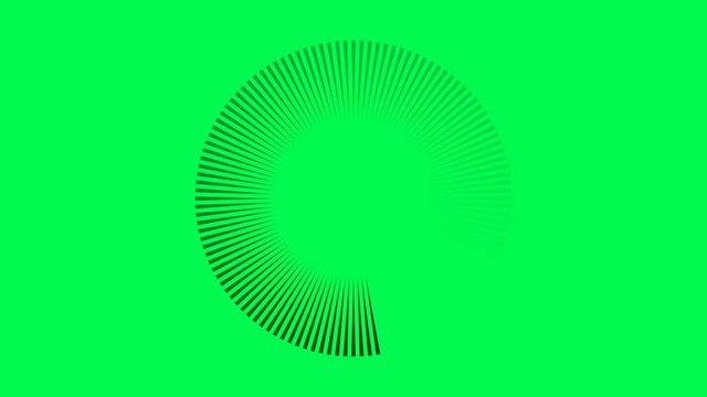 Progress loading bar UI indicator. Loading Circle. Download progress, preloader animation web design template, interface upload. Animation of UI element in 4K. Chroma key green screen.