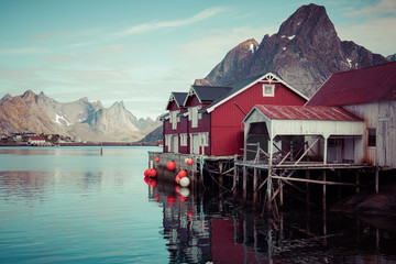 Fototapeta premium Reine fishing village on Lofoten islands, Nordland. Norway.
