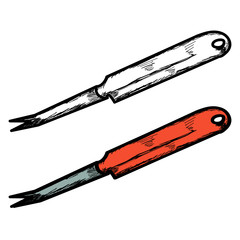  isolated, garden tools, garden hoe, icon, symbol