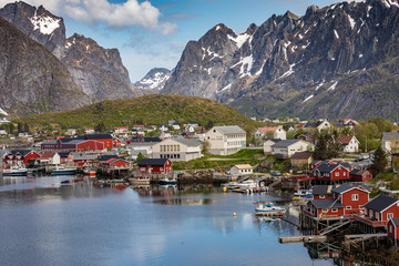 Reine fishing village on Lofoten islands, Nordland. Norway.