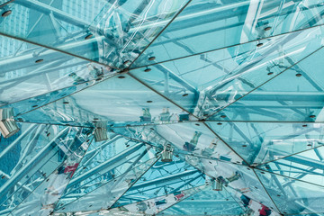 modern building design glass shelter background