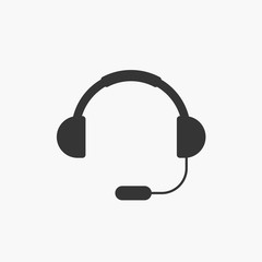 Headset icon. New trendy headset graphic icon for web, logo, app, ui element.