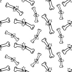 Human Broken Bone, Bone Fracture Seamless Pattern