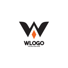 W letter logo design vector template