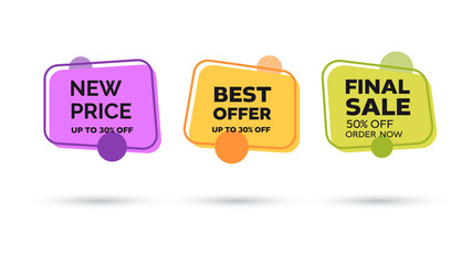 Sale badge in flat style.