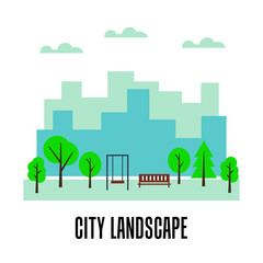 Obraz premium Simple playground in flat style.