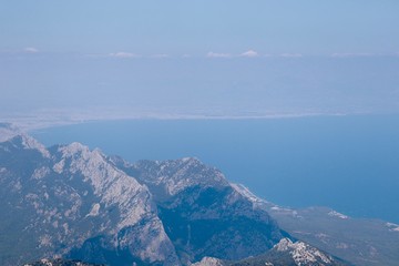 aerial view of mountains, olympos telefirik, turkey