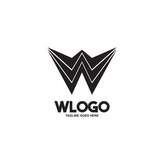 W letter logo design vector template