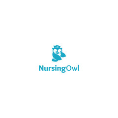 nursing owl vector or logo design