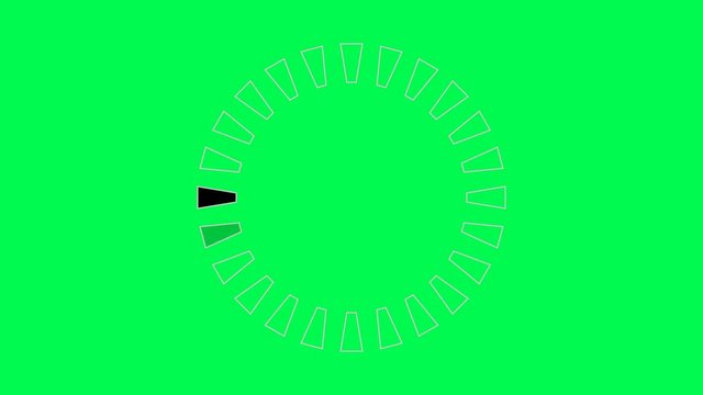 Progress loading bar UI indicator. Loading Circle. Download progress, preloader animation web design template, interface upload. Animation of UI element in 4K. Chroma key green screen.