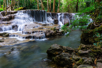 Huay Mae Khamin Waterfall (Srinakarin Dam National Park) Tha Kradan Si Sawat Kanchanaburi  Thailand