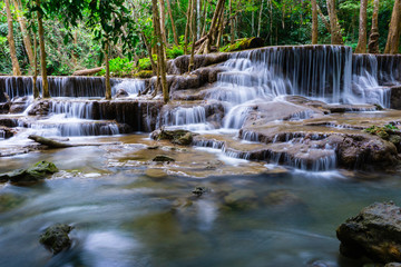 Huay Mae Khamin Waterfall (Srinakarin Dam National Park) Tha Kradan Si Sawat Kanchanaburi  Thailand