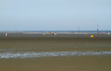 Low Tide, Mud, Wadden Sea walker, Cuxhaven, Germany, Europe