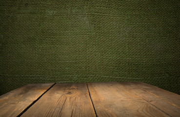 background of barrel and worn old table of wood