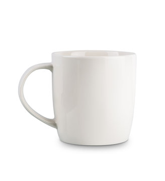 White coffee cup isolated isolated on white background
