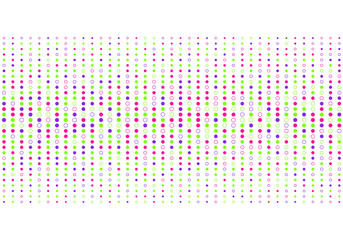 Abstract colorful dots pattern halftone style on white background.