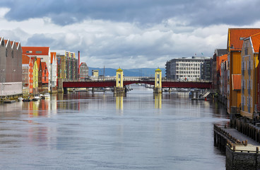 Naklejka premium Bridge Bakke Bru, Trondheim