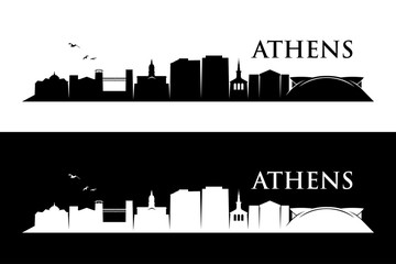 Naklejka premium Athens skyline Georgia - United states of America, USA