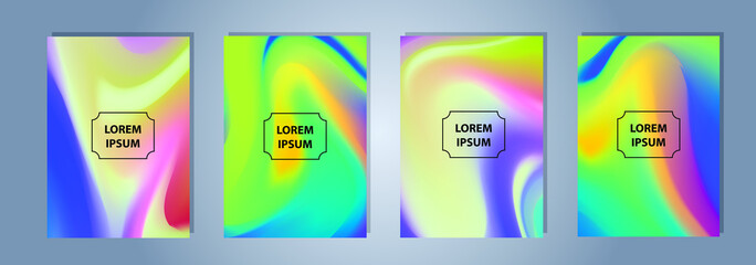 Set of a4 Vector EPS 10 illustration Gradient Background Texture. Template for design, banner, flyer, business card, poster, wallpaper, brochure, smartphone screen, mobile app