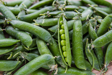 natural background of fresh green peas