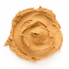 Peanut butter on white