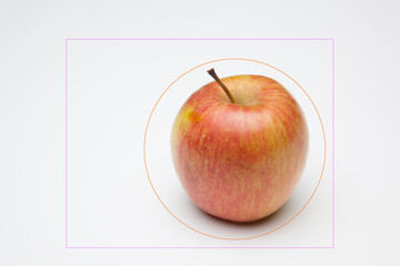 Manzana sana y saludable con diseños y dibujos, símbolos y otras cosas
