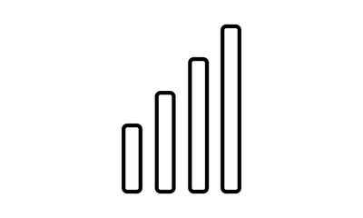 Growth chart icon for business success and financial performance tracking